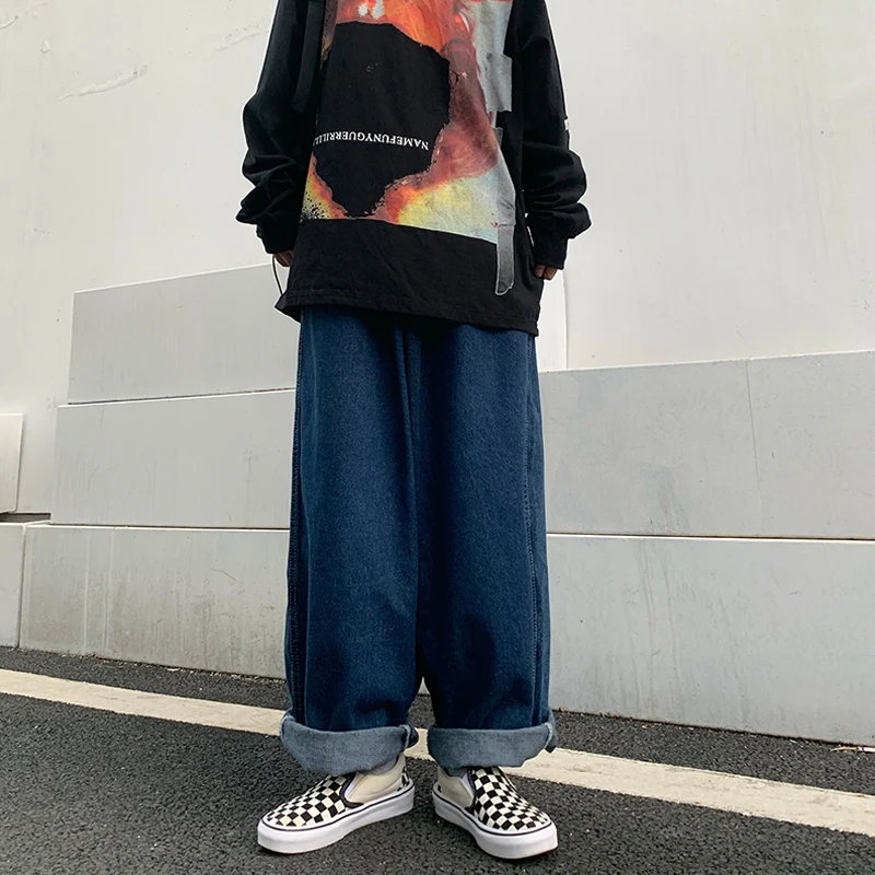 

Straight Loose Wide-Leg Jeans Women's Autumn and Winter 2021 New Mop Daddy Slim High Waist Pants