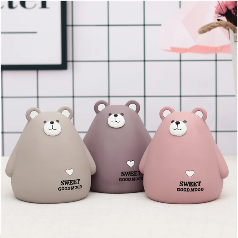 Милый медвежонок коробка для денег анти разрыв столешница орнамент Креативные