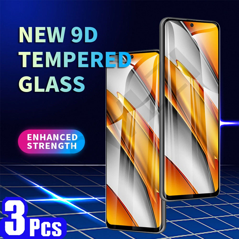 3/5 шт. закаленное стекло для Xiaomi POCO M2 M3 X3 pro pocophone F1 F2 pro F3 GT X2 C3 защита для экрана телефона защитная пленка стекло