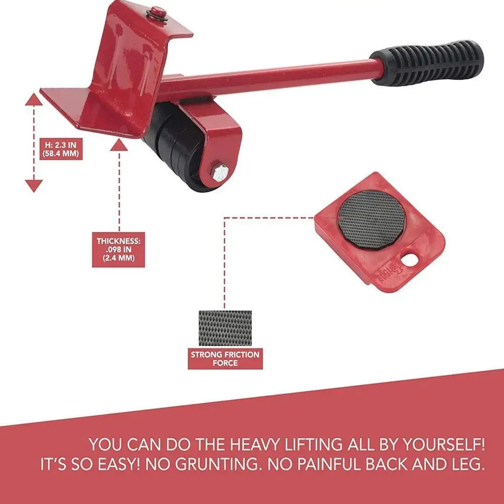 

Heavy Duty Object Furniture Lifter Transport Unloading Tool Set House Accessories Stuffs Moving Hand Lifting Tools Wheel Mover