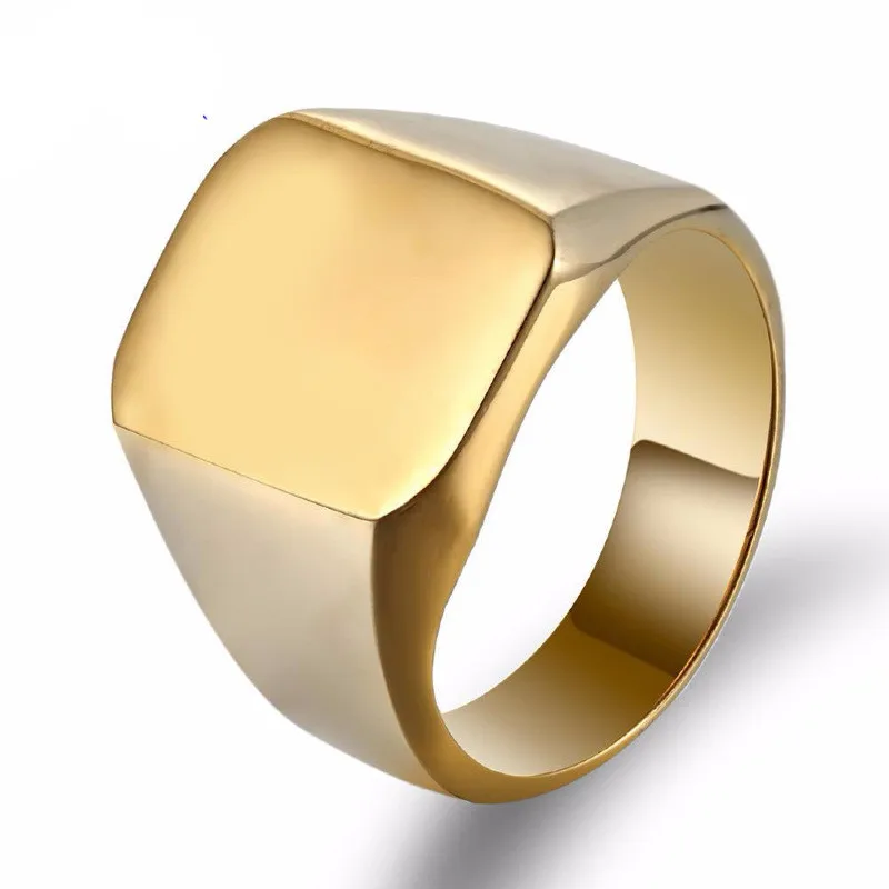 2020 Новое модное простое Стильное мужское кольцо геометрическое квадратное