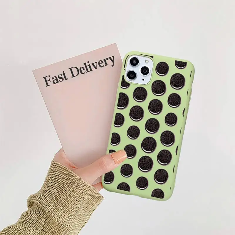 

Hot Oreo Snickers Phone Case Candy Color Green for iPhone 11 12 pro XS MAX 8 7 6 6S Plus X SE 2020 XR