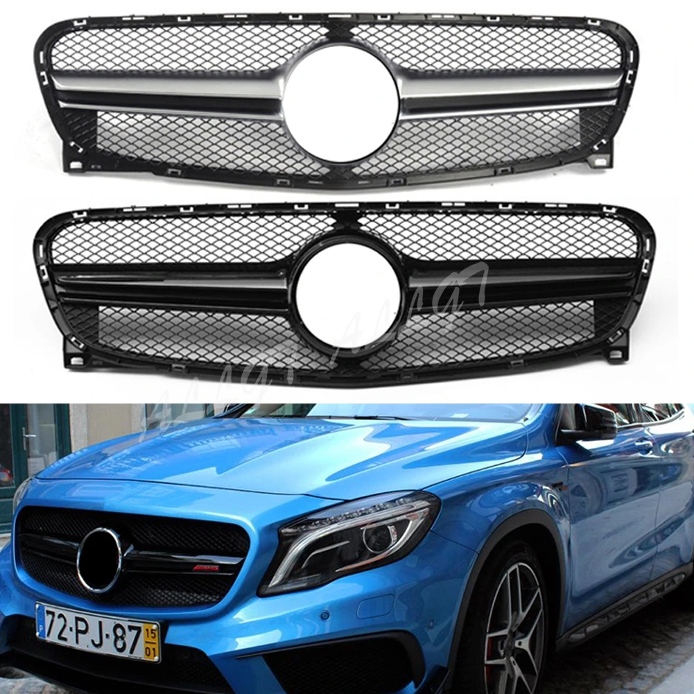 Передний гоночный заготовка бампер решетка верхняя Facelift грили для Mercedes Benz GLA Class