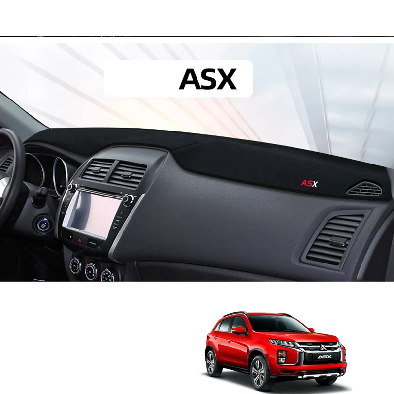 Lsrtw2017 полиэстер приборной панели автомобиля коврик для mitsubishi asx 2010 2011 2012 2013 дополнительный коврик интерьера - Название цвета: black black edge