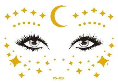 

Gold Face Temporary Tattoo Sticker Ginkgo Leaves Pattern Waterproof Freckles Makeup Eye Decal Body Art for Girl Kid 15