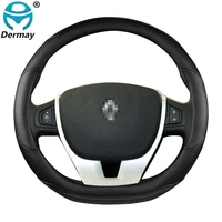 for renault laguna 3 iii x91 car steering wheel cover breathable microfiber leather carbon fiber fashion auto accessories