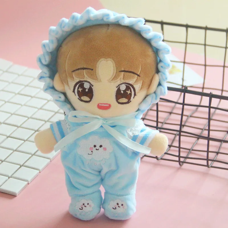 Синяя кукольная одежда 20 см детская одежда exo love bean кукла шляпа брюки футболка костюм куклы аксессуары