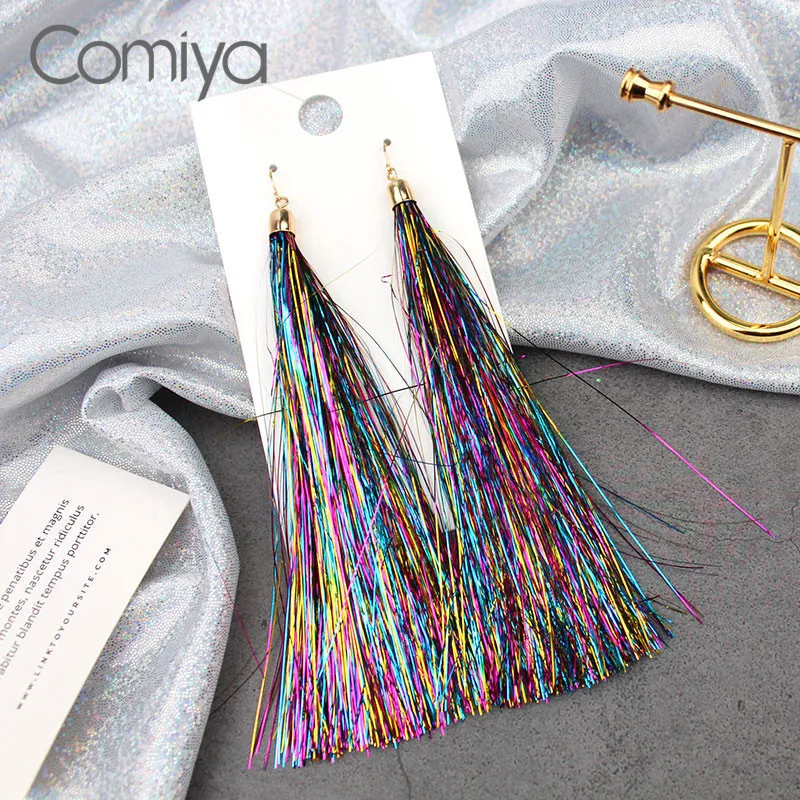 Висячие серьги Comiya Винтажные из цинкового сплава с длинными веревочными