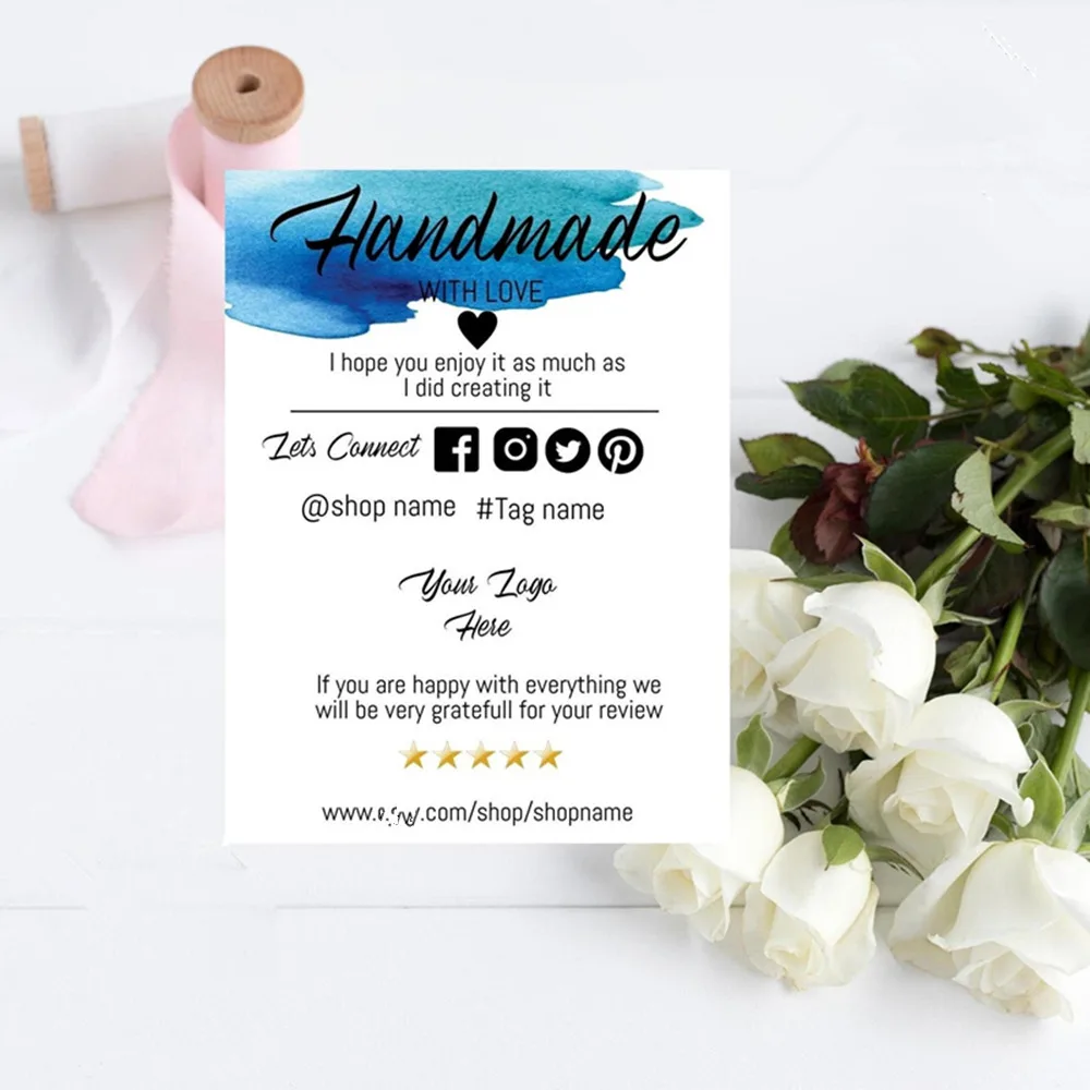 Таможня спасибо бизнес Вставка карты заказ упаковочная карта с социальных медиа