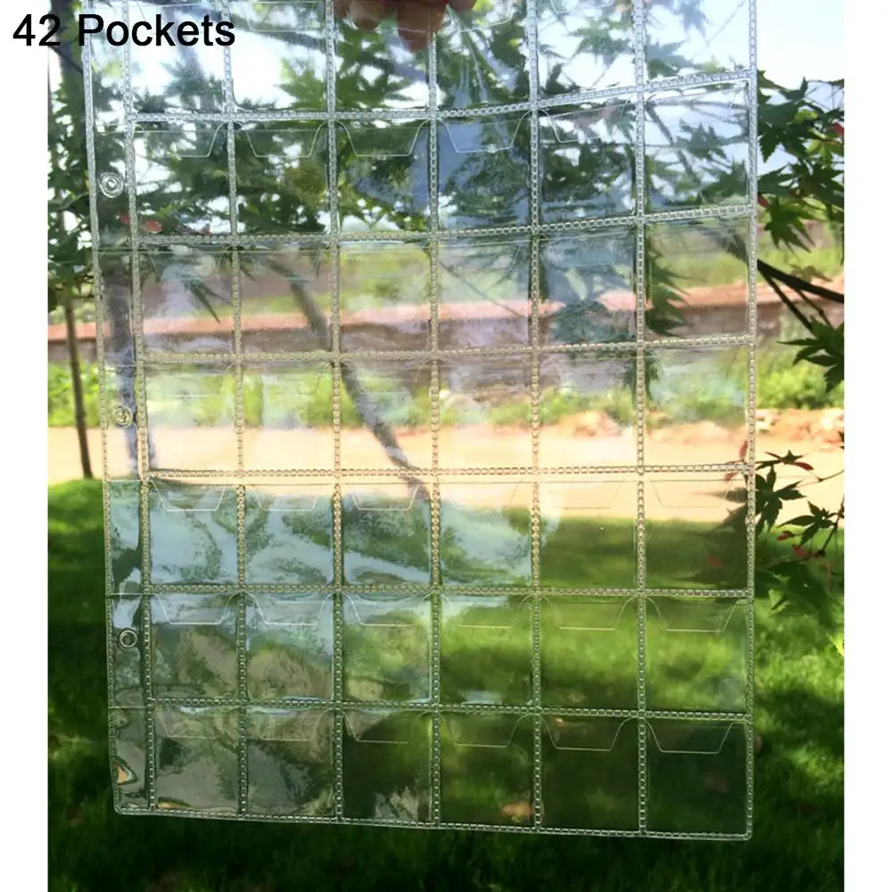42 Pockets Coin 10 шт. детектор денежных банкнот Бумага деньги страницы альбома сбора держатель рукава 3-слотовый отрывными листами лист альбом защиты - Цвет: 42 Pockets Coin