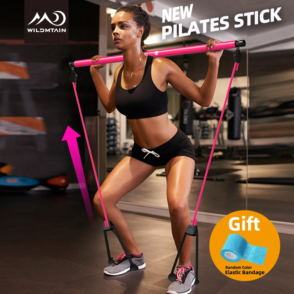 WILDMTAIN Pilates Bar Kit with Resistance Band Exercise Stick Toning Fitness Home Yoga Gym Body Workout |