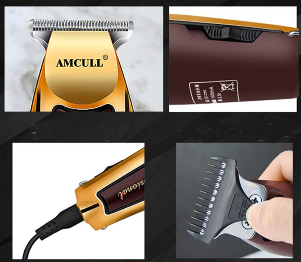 100 240 В профессиональная машинка для стрижки волос электрический триммер 0 1 мм