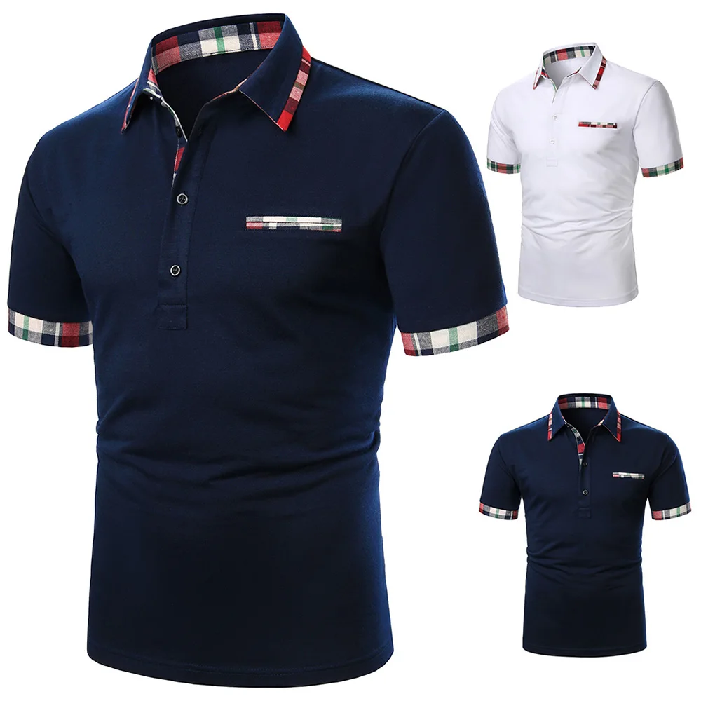

Mens Polo Shirt Summer Fashion Classic Casual Tops Short Sleeves Cotton High Quality Mandarin Collar Men Slim Polo Homme Shirts