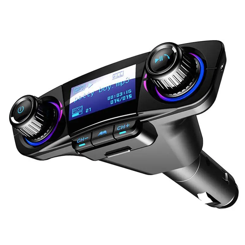 Автомобильный аудио mp3 плеер Bluetooth 4 0 Handsfree Car Kit FM передатчик светодиодный Aux