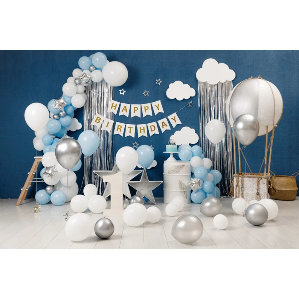 

Nitree Newborn Baby 1st Birthday Balloons Cake Smash Party Photography Backdrops Photographic Backgrounds For Photos Studio Prop