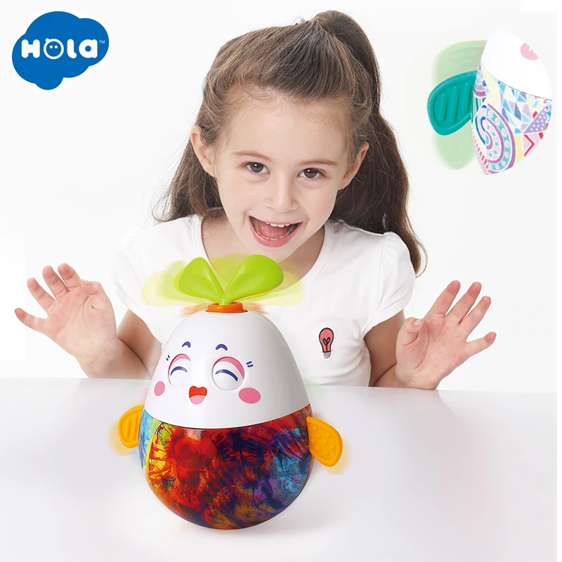 HOLA 3132 детские погремушки Tumbler игрушки для новорожденных Roly Poly кролик мобильные