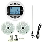 Водонепроницаемый морской Bluetooth аудио стерео радио плеер + 6,5 дюйма водонепроницаемые динамики для лодки ATV SPA Гольф-карт + FM AM антенна