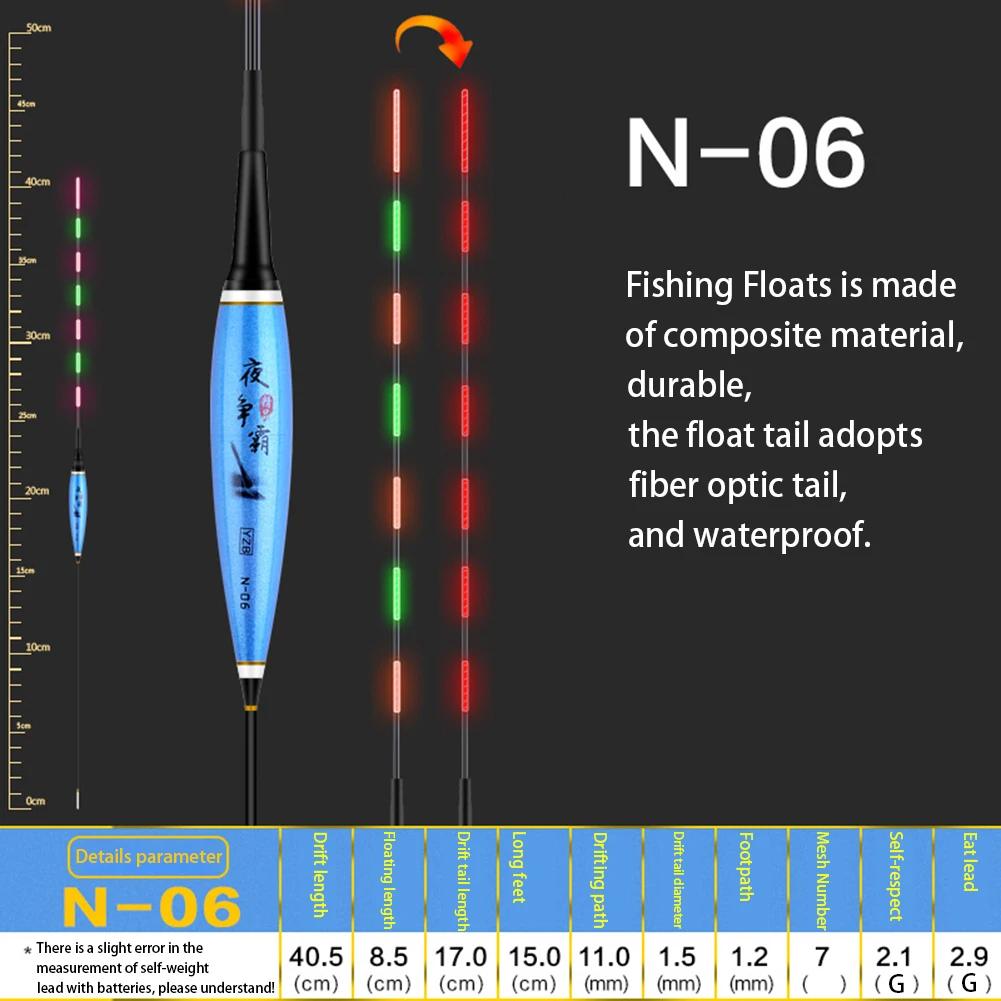 Умный светодиодный поплавок для реки ночная электрическая снасть с