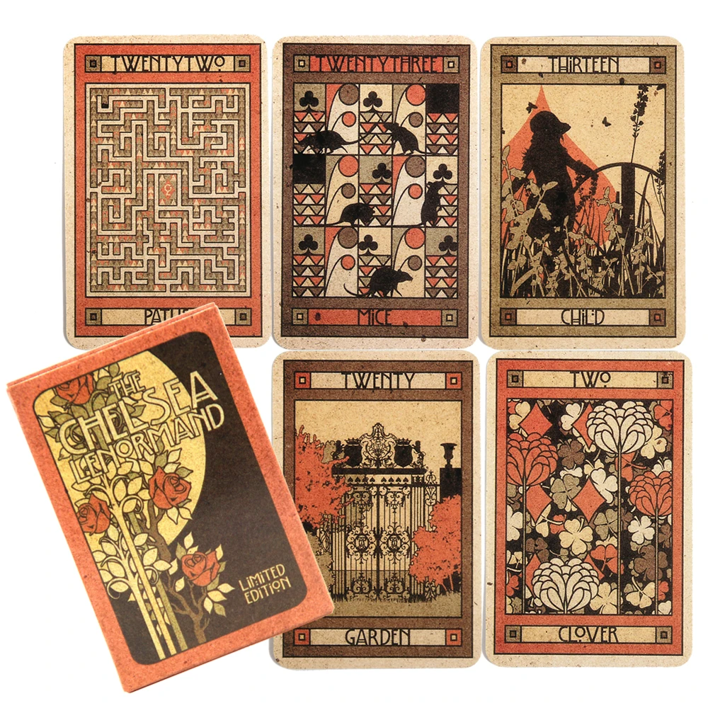 

2021 Retro Style Classics Beautiful New Arrive Chelsea Lenormand Tarot Cards Popular Style Oracle Witchcraft Supplies for Altar