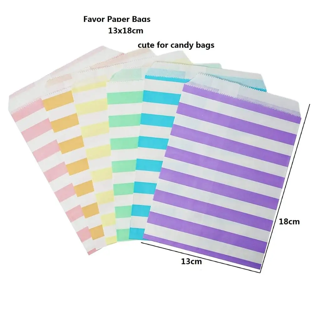 30pcs paper bags Вечерние гирлянды в виде единорога, Пастельная Радужная гирлянда, набор для самостоятельной сборки тканевых кисточек с 15 кисточками для 7 футов CH1105, пастельные бумажные соломинки, конфетти - Цвет: 30pcs paper bags