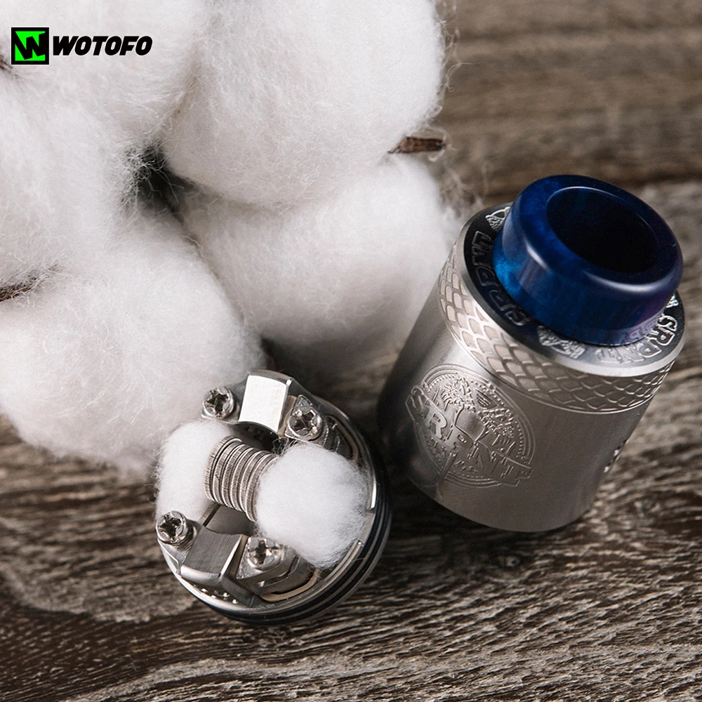 Новая оригинальная электронная сигарета Wotofo SRPNT RDA с 10 шт. хлопковых профилей
