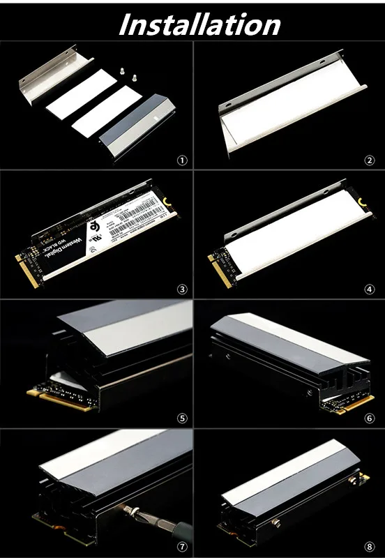 Jonsbo M.2 радиатор SSD кулер для M.2 2280 твердотельный жесткий диск радиатор полностью алюминиевый радиатор