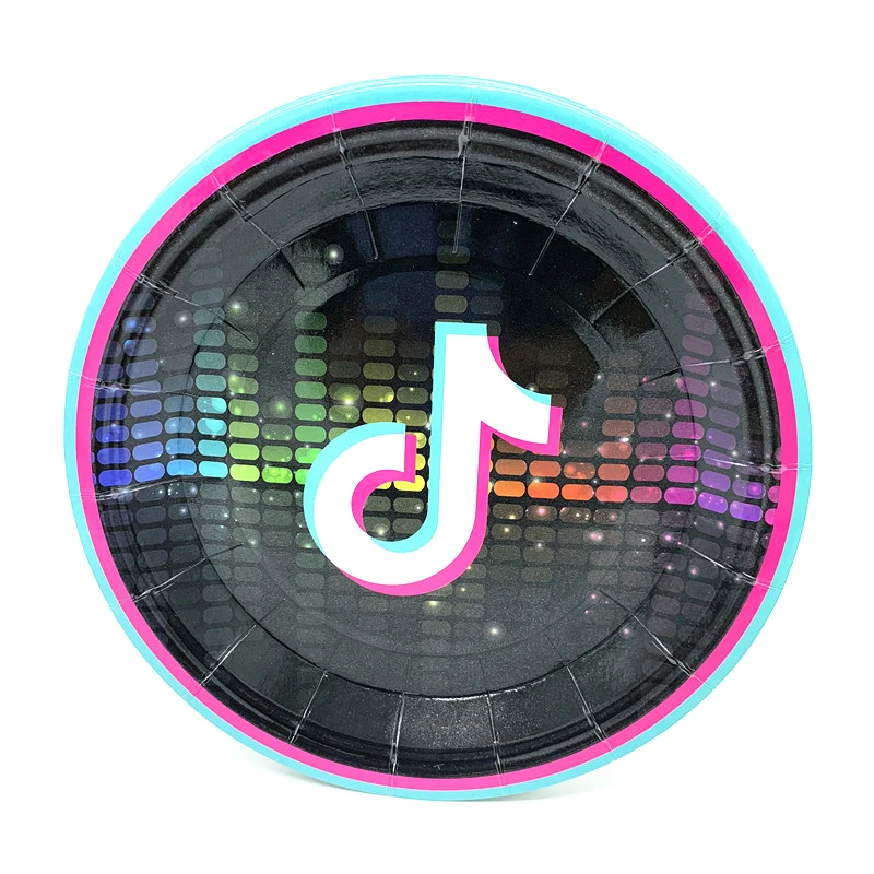 50 шт одноразовые тарелки тема Tiktok одноразовая посуда аксессуары для вечеринки