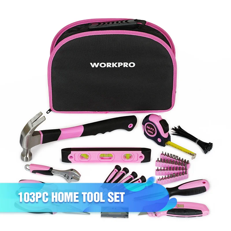W009012AE WORKPRO 165 шт. набор инструментов для дома с трещоткой торцовые ключи комплект насадки для отвёртки Набор шестигранных молоточковая механика - Цвет: W009012AE