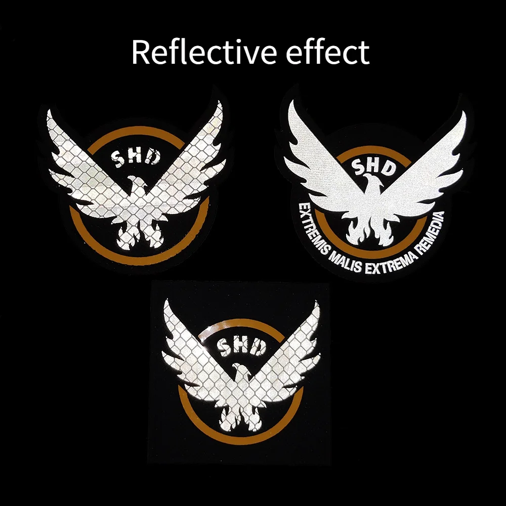 Новое деление нашивки из ПВХ/ИК/игры разделение SHD значки с крыльями боевой дух