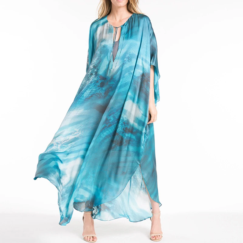 Женское платье-макси в стиле бохо с глубоким V-образным вырезом | Женская одежда