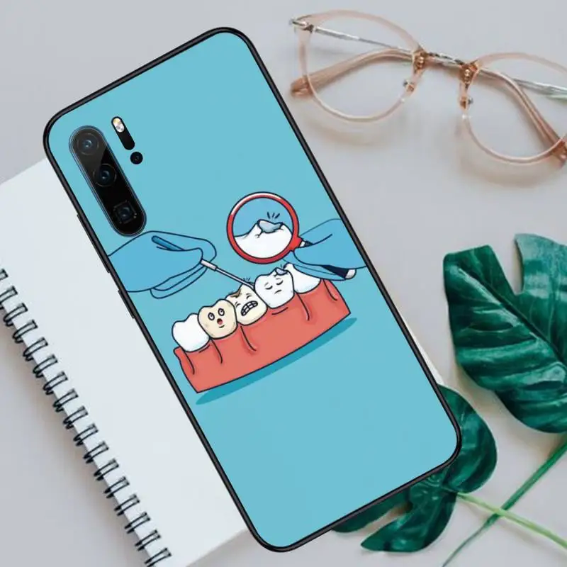 

Cartoon dental implant Dentist Dental Teeth Phone Case For Huawei honor Mate P 10 20 30 40 Pro 10i 9 10 20 8 x Lite funda coque