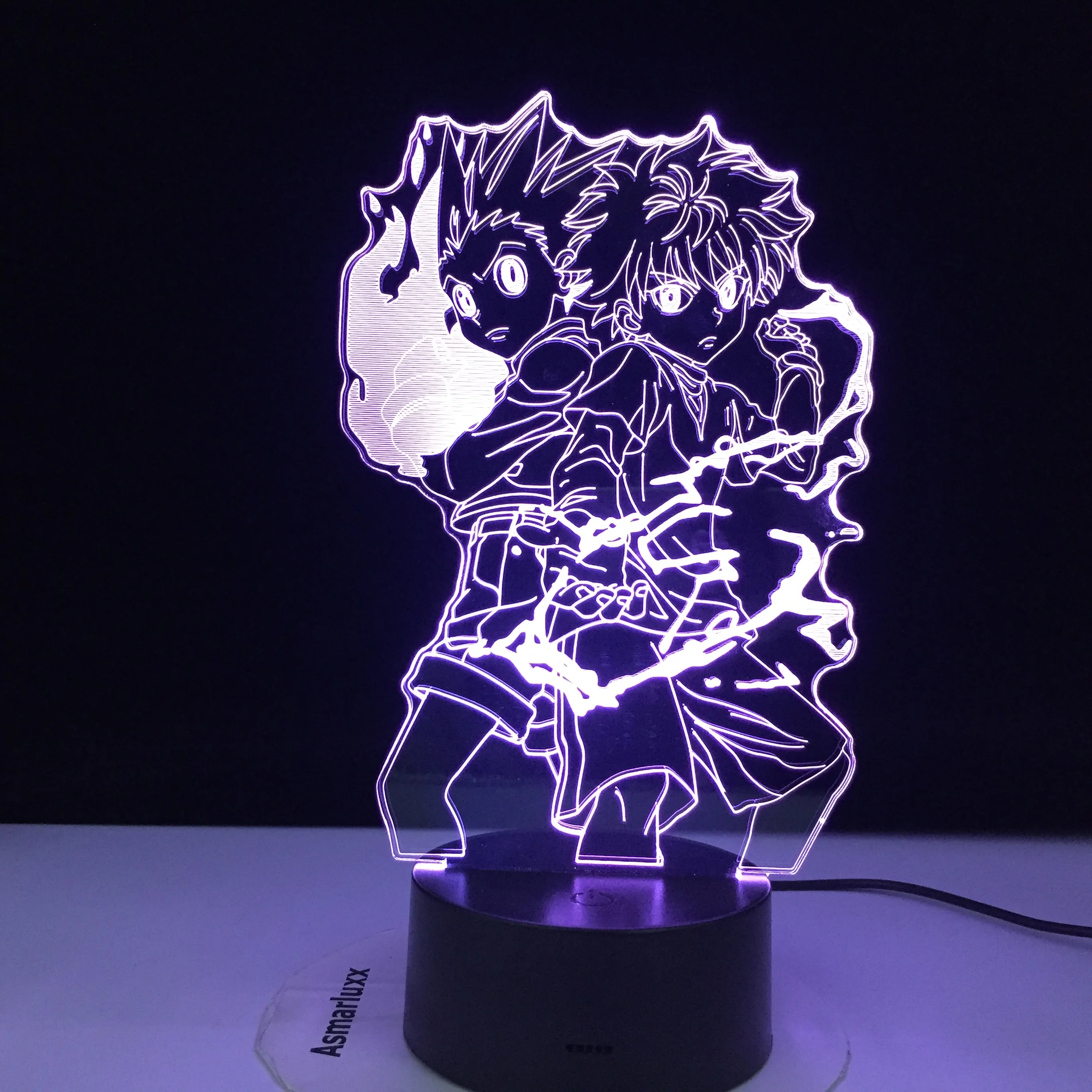 3D ночник Hunter X Gon and Killua аниме ночсветильник для детской спальни декоративный
