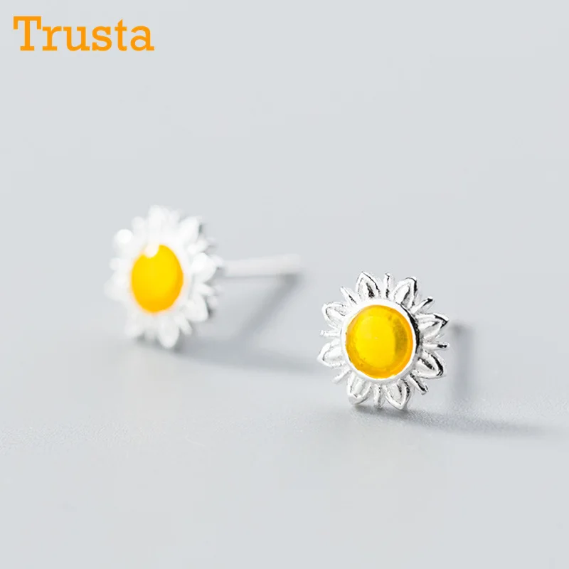 Trusta, минималистичные, настоящие, модные, 925 пробы, серебряные, сладкая мышь, серьги-гвоздики для женщин, девушек, друзей, подростков, ювелирное изделие, подарок DS2445