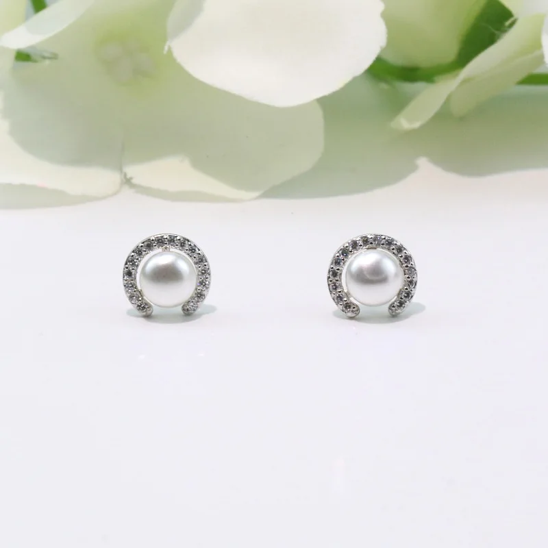 Модные белые серьги с барочным жемчугом из стерлингового серебра 925 пробы 2019 |