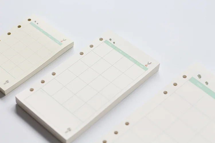 Красочные офисные школы 6 отверстий заправки Внутренней бумаги ядро для binder