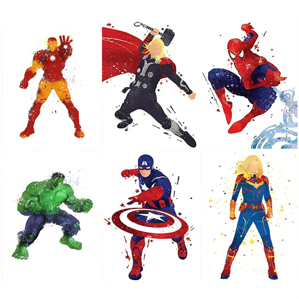

Pictures By Number Comic Marvel Superhero For Adult Gift DIY Oil Painting By Number Art Pictures By Number Kits Home Decor