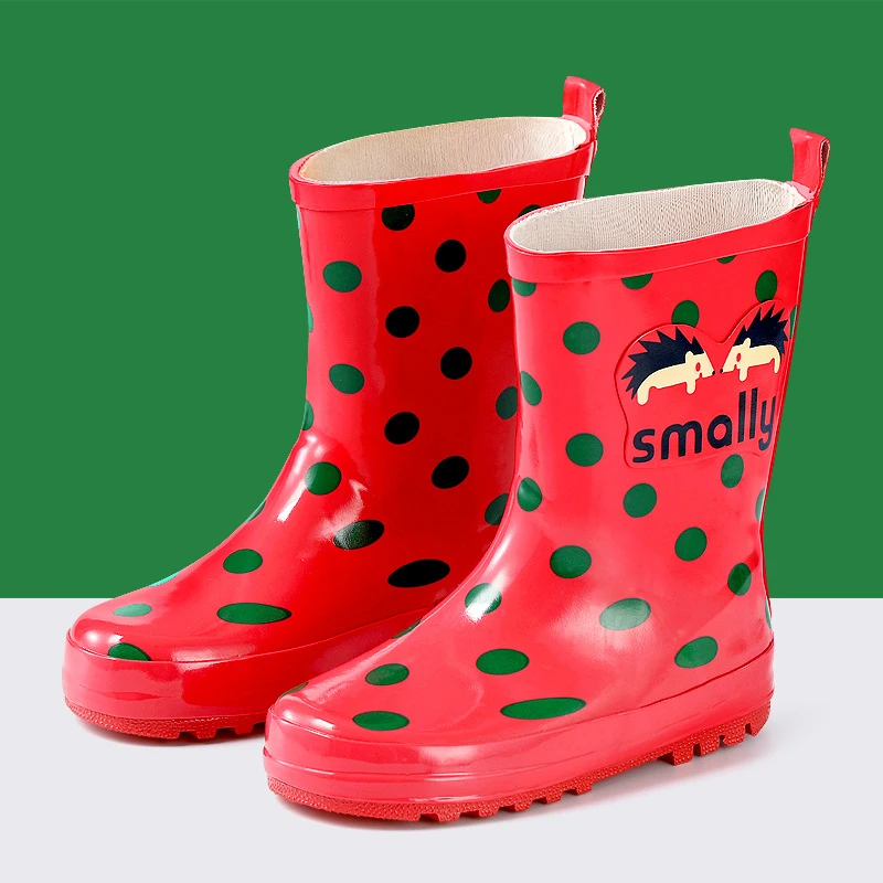 

Children's Rain Shoes Primary School Students In The Barrel Rubber Rain Boots Anti-slip Boys and Girls Waterproof Rubber Shoes