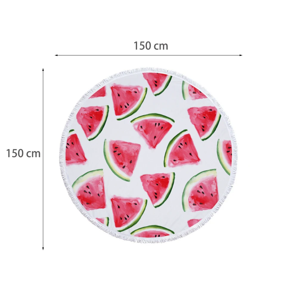 Микрофибра круглые пляжные полотенца Большой Ткань банные для Гостиная печатных