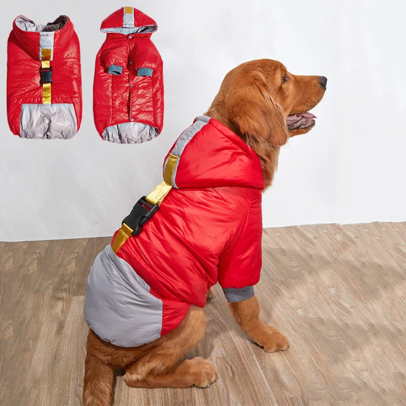 

Зимняя Роскошная Одежда для собак среднего и большого размера, хлопковая одежда, водонепроницаемая утепленная куртка, костюмы, товары для п...