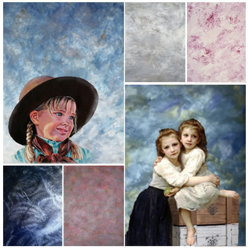 Vintage Gradient Solid Color Photography Backdrops Props Brick Wall Wooden Floor Baby Portrait Photo Backgrounds 210125MB-62