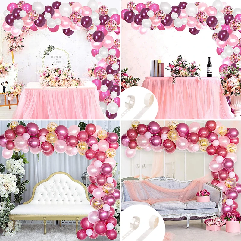 102 шт Воздушный Шар Комплект гирлянды розовое золото конфетти баллон Длинные