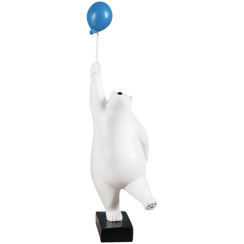 

Cute Animal Decoration Living Room Polar Bear Simulation Resin Crafts Home Decoration Living Room Decoration Sculpture Statue