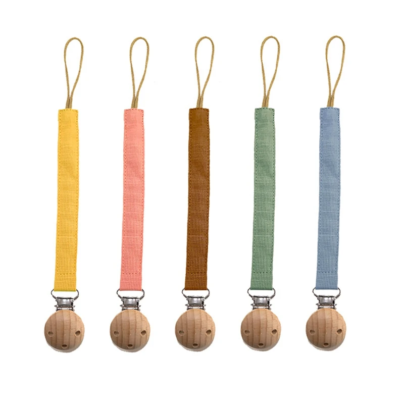 

5Pcs Baby Cotton Pacifier Chain BPA Free Infant Newborn Nipple Soother Dummy Holder Eco-Friendly Material Soother Holder