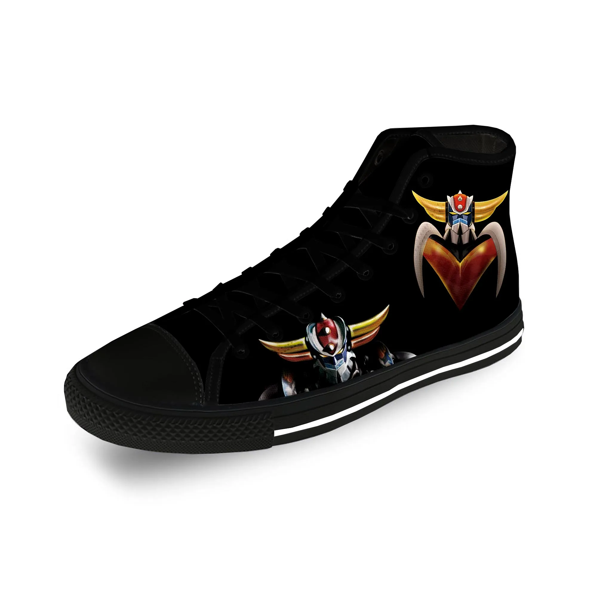 

Hot UFO Robot Goldrake Grendizer Anime Gurendaiza Casual Cloth 3D Print High Top Canvas Shoes Men Women Breathable Sneakers