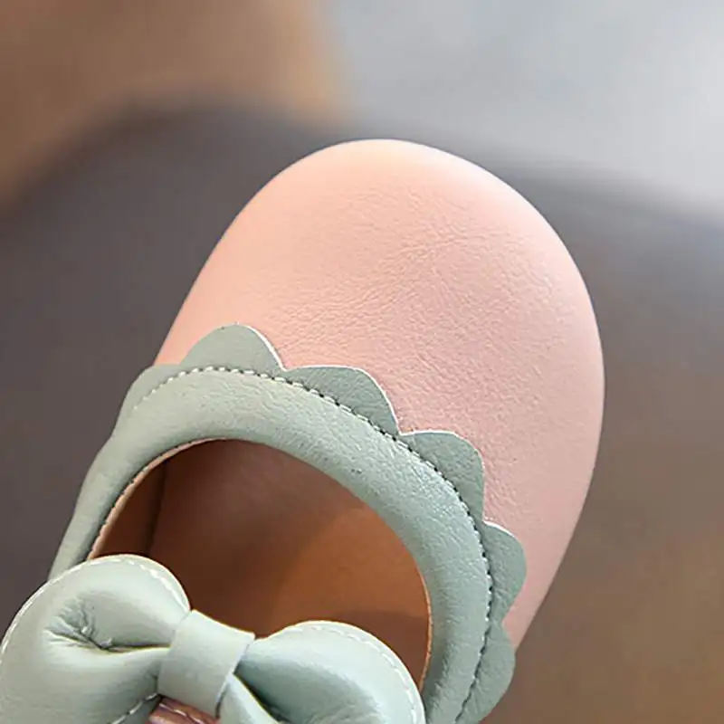 

girls shoes PU leather black mary jane with flowers white bow children shoes good quality solid little kids princess shoes