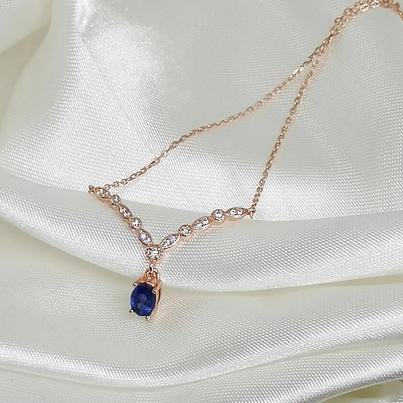 MeiBaPJ настоящий натуральный сапфир драгоценный камень Роскошная Капля воды кулон