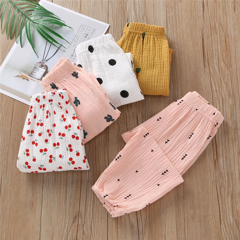 2019 летние милые брюки в горошек с принтом повседневные леггинсы для