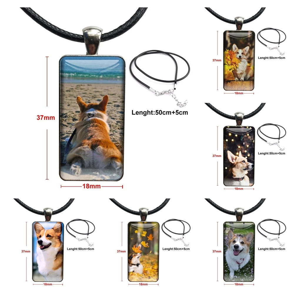 Цветное модное ожерелье Corgi на заказ, ручная работа, Прямоугольная форма, чокер, ожерелье, ювелирные изделия, разные дизайны для женщин, подарок