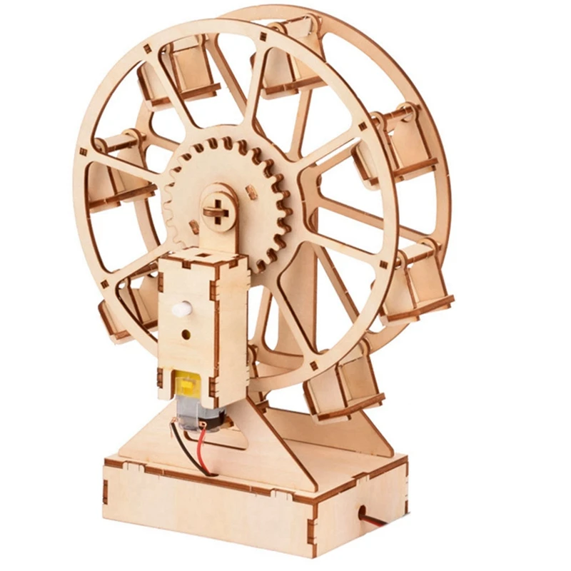 

3D DIY электрическое ремесло колесо обозрения головоломка игра деревянная модель строительные наборы научные Развивающие игрушки для детей ...