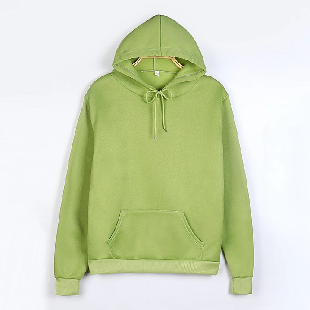 2020 Unisex Autumn Solid Color Long Sleeve Hoodie Pocket Drawstring Loose Sweatshirt Women Clothing толстовка женская sudaderas
